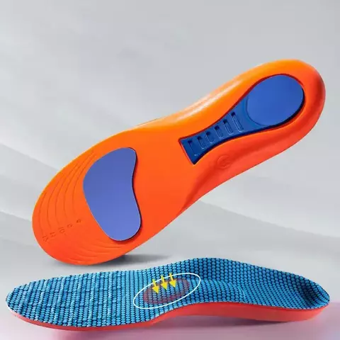 Palmilhas ortopédicas de elasticidade esportiva para sapatos sola unissex tecno