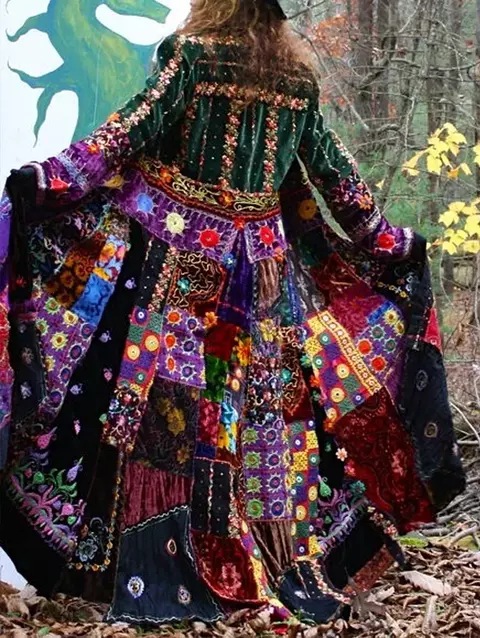 Feminino elegante veludo boho lapela cor bloco casaco vestido casual solto retal
