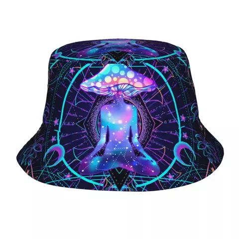 Mulheres Mandala Bucket Hat, Piquenique Headwear, Arte Ilusória, Índia, Sol, R