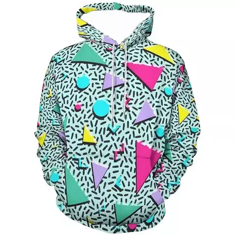 Moda anos 80 anos 90 estilo moletons cogumelo impressão 3d das mulheres dos hom