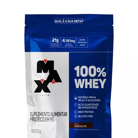 100% Whey Refil Max Titanium (900g) Chocolate - comprar online