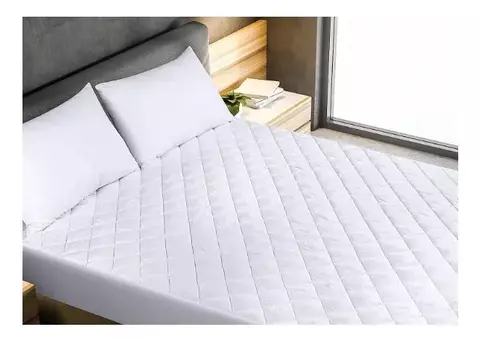 Protector colchón matelaseado 90x190 con elásticos - comprar online