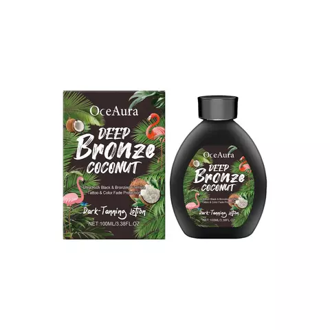 Loção de bronzeamento de coco sem sol, intensificador de bronzeamento,