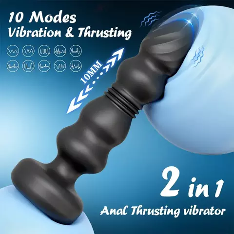 Empurrando anal plug vibrador anal contas masculino massageador de próstata tel