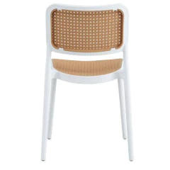 KIT DUAS CADEIRAS BALI EM PP COM ASSENTO SIMULANDO RATTAN COR BRANCO - loja online