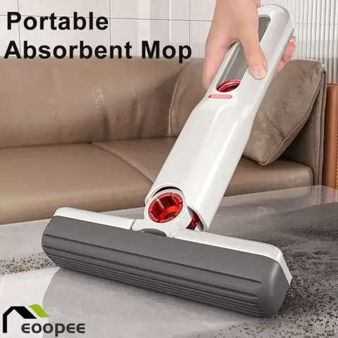 Mini Rodo Dobrável Power Mop – Esfregão Multiuso com Sistema de Auto-Espremedor, Alta Absorção e Design Portátil para Limpeza de Pias, Mesas, Vidr - comprar online