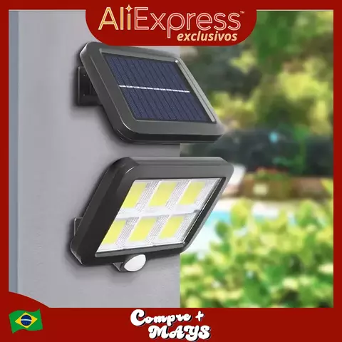 Luminária Solar de Parede Com Sensor Presença
