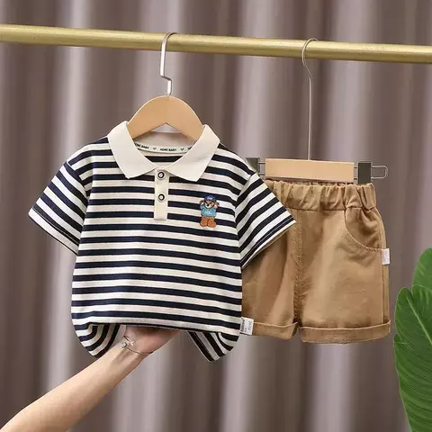 Crianças roupas mãe crianças conjuntos de crianças meninos camiseta shorts verão