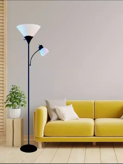 Luminária Cho 1,8m Articulada Dupla 2 Lâmpadas Piso Abajur - comprar online