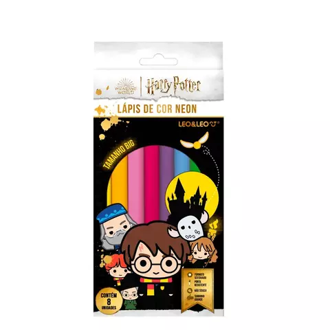 Lápis DE COR BIG NEON HARRY POTTER COM 8 CORES - comprar online