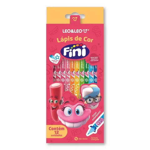 Lápis de Cor Triangular Estampado Fini - Caixa com 12 Unidades - comprar online