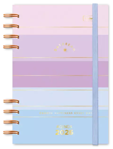 AGENDA WIRE-O 63G 176FL S ELAST DAYDREAM - comprar online