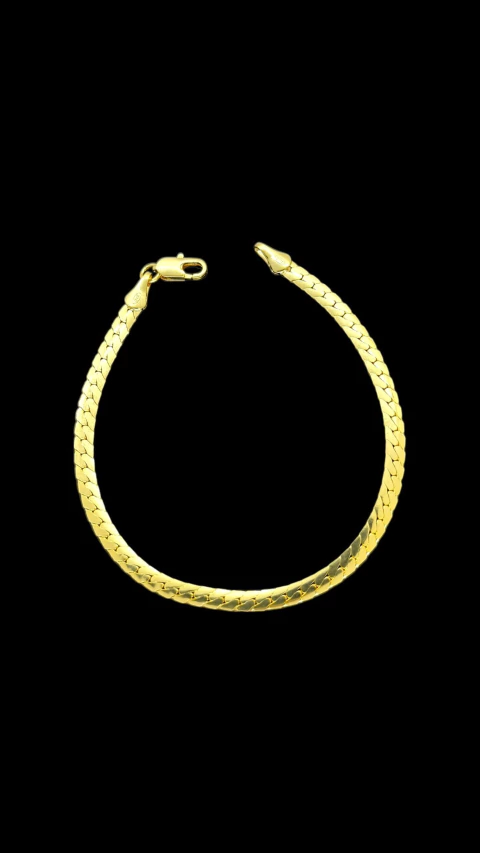 PULSEIRA CUBANA 4MM - BANHADO A OURO 18K - comprar online