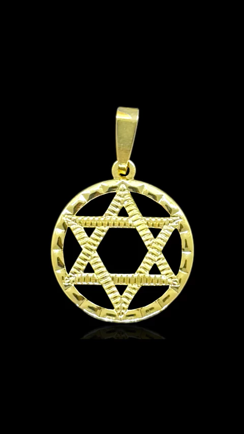 PINGENTE ESTRELA DE DAVI VAZADA - Tam. P - BANHADO A OURO 18K - comprar online