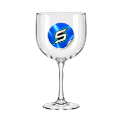 Taça de Gin Premium Transparente Cristal 580ml Adesivo Removível Metalizado - 4X0