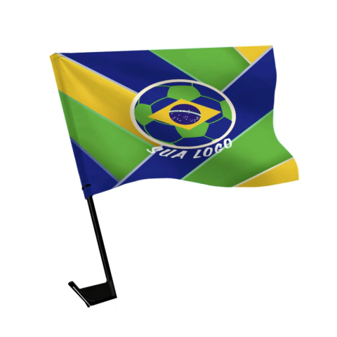 Bandeira para Carro com Haste Tecido Oxford 45x30cm - 4x0