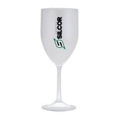 Taça de Vinho Acrílica Slim 330ml com DTV UV Permanente - 4x0
