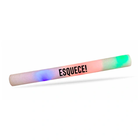 Bastão de LED Espuma Branca 47cm - 1x0