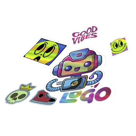 Adesivo Sticker Vinil Holográfico com Alto Relevo - Metro Quadrado - 4x0