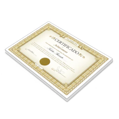 Certificados 300x210mm Couchê 250g Sem Verniz - 4x0 - comprar online