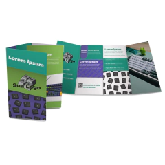 Folders e Mala Direta Couchê 150g Sem Verniz 300x150mm 3 Dobras - 4x4 - comprar online