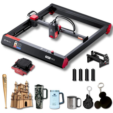 Kit Gravadora AlgoLaser Alpha MK2 20W Grava e Corta Precisa 40x40cm + Suporte e Treinamento