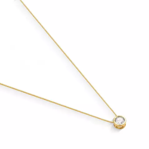 Colar com Ponto de Luz Redondo Banhado a Ouro 18K - comprar online