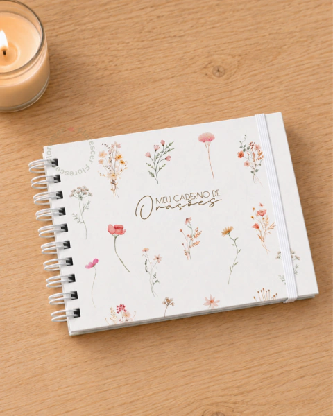 Caderno de orações - Flores minimalistas