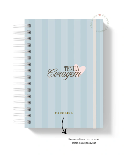Caderno de estudos com versículos - Tenha coragem