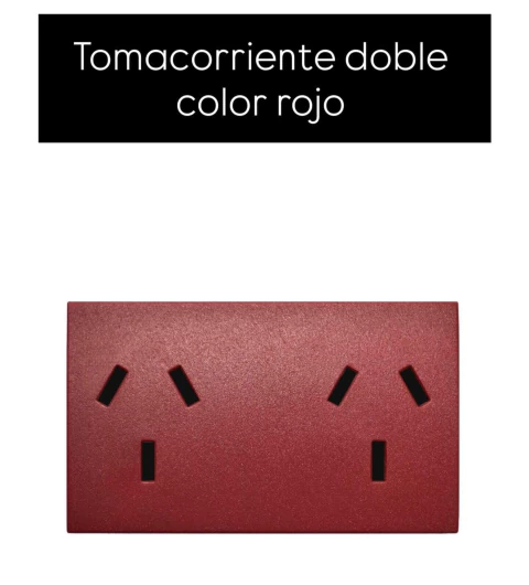 Toma Doble Color Rojo SOMA