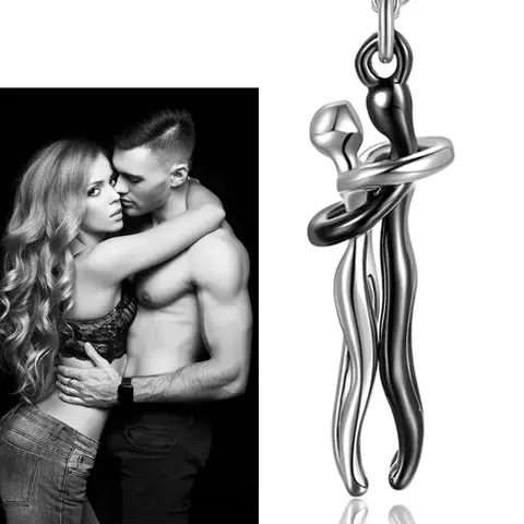 Colar Casal Abraço Eterno