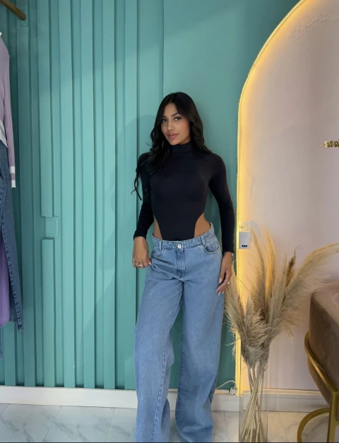 Calça whide leg