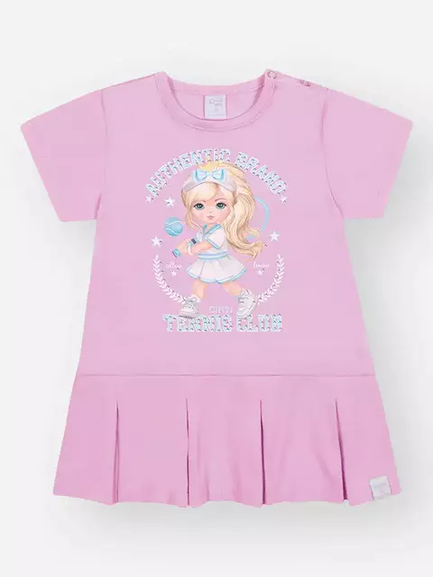 Vestido Infantil Tennis Brand Lilás Cinti