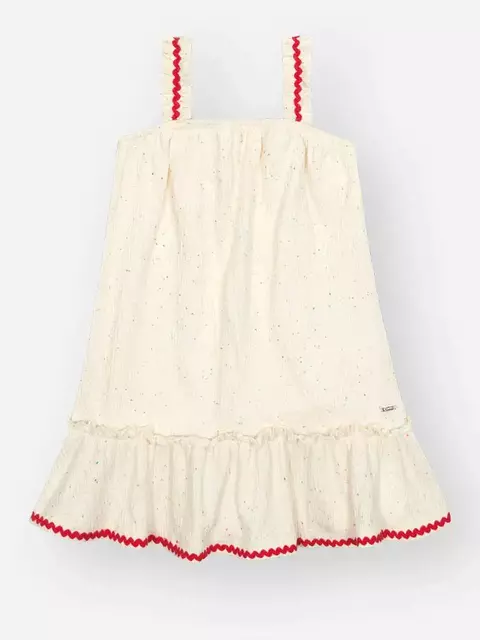 Vestido Infantil Natural com Cianinha Cinti