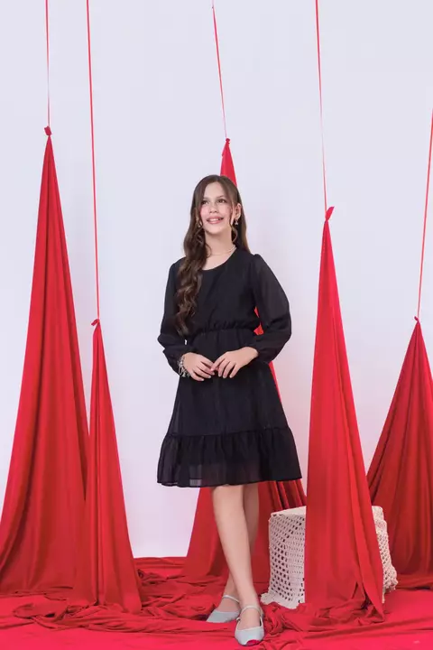 Vestido Infantil Preto Tule Dayane