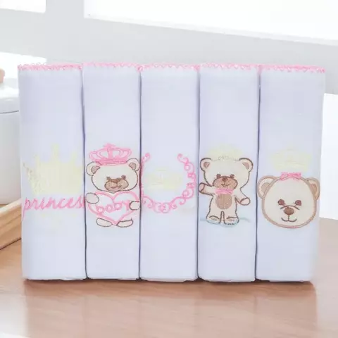 Kit Fralda bordada Aconchego Ursa Princesa - comprar online