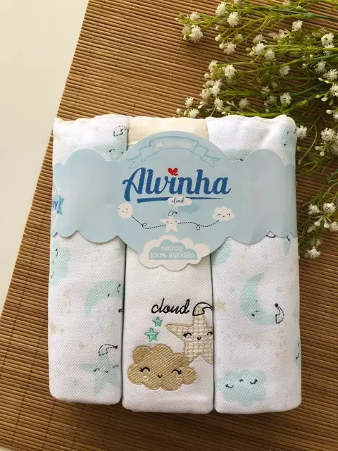 Kit Manta Cueiro Neutro Nuvem Tiffany - comprar online