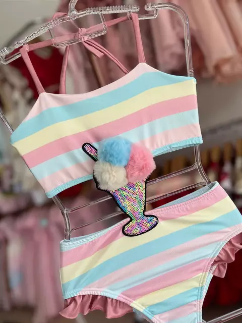 Maiô Sorvetinho Pompom Candy Collor - comprar online