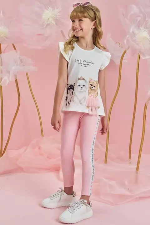 Conjunto Infantil Blusa com Legging Pets Infanti