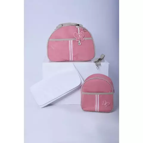 Kit Bolsa Bordada Três Peças Borboleta Rose - comprar online