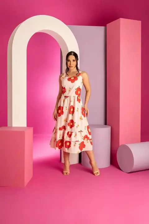 Vestido Mãe e Filha Flowers Nude Adulto - comprar online