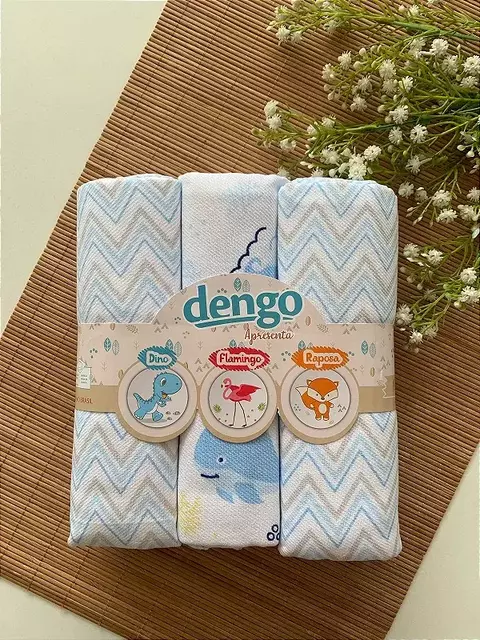Kit Manta Cueiro Dengo Azul - comprar online