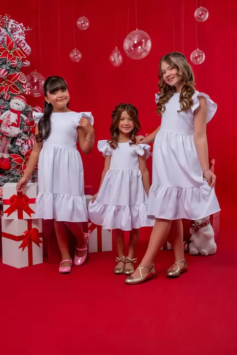 Vestido Infantil Ary Branco