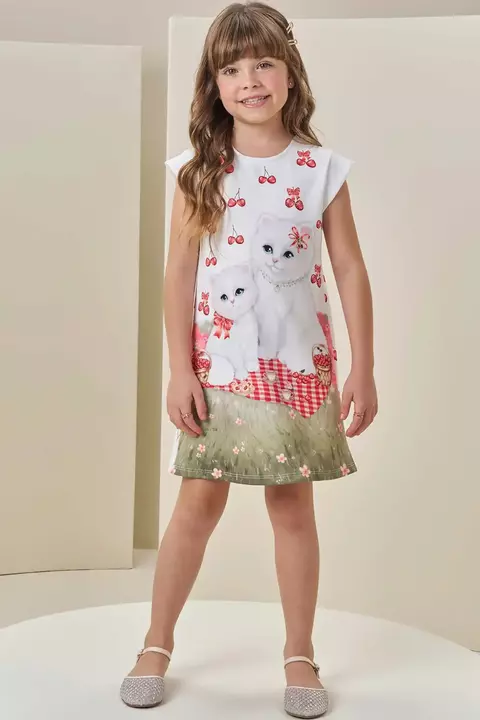 Vestido Infantil Cerejas Cat Infanti