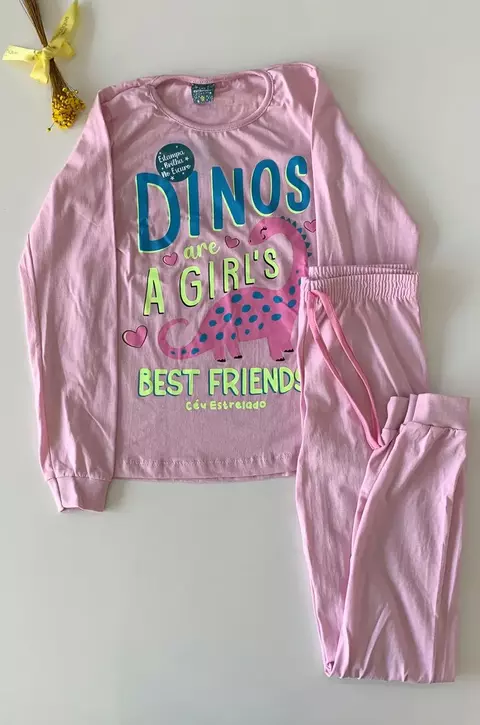 Conjunto Infantil Pijama Dino Que Brilha No Escuro - comprar online