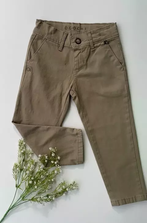 Calça Infantil Essencial Color Bols Caqui - comprar online