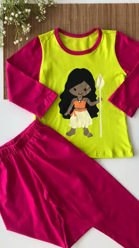 Pijama Infantil Feminino Moana - comprar online