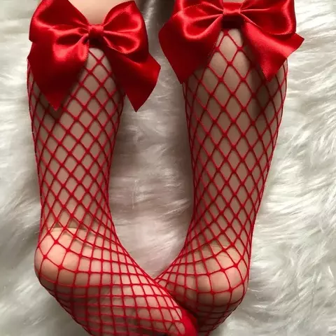 Meia Laço - Vermelho - comprar online