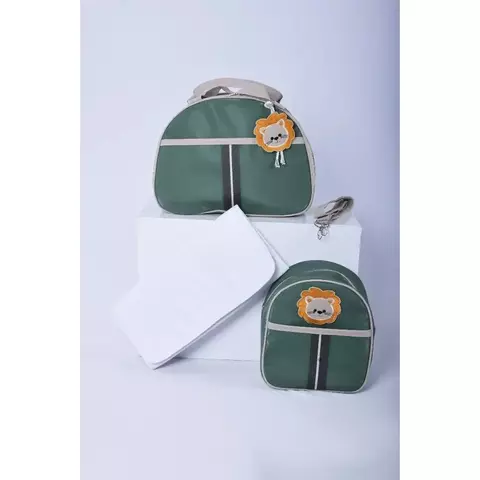 Kit Bolsa Bordada Três Peças Safari Verde Militar - comprar online