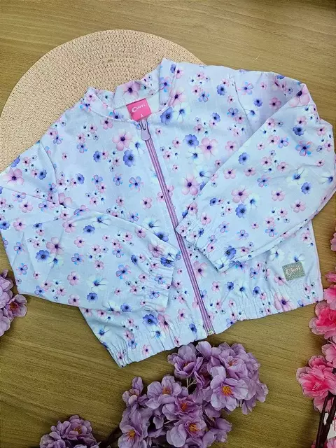 Jaqueta Lilás Flores Cinti - comprar online